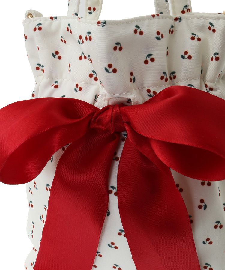 Maison de FLEUR「チェリープリントミニリボン2Wayバッグ」|ポーチ|