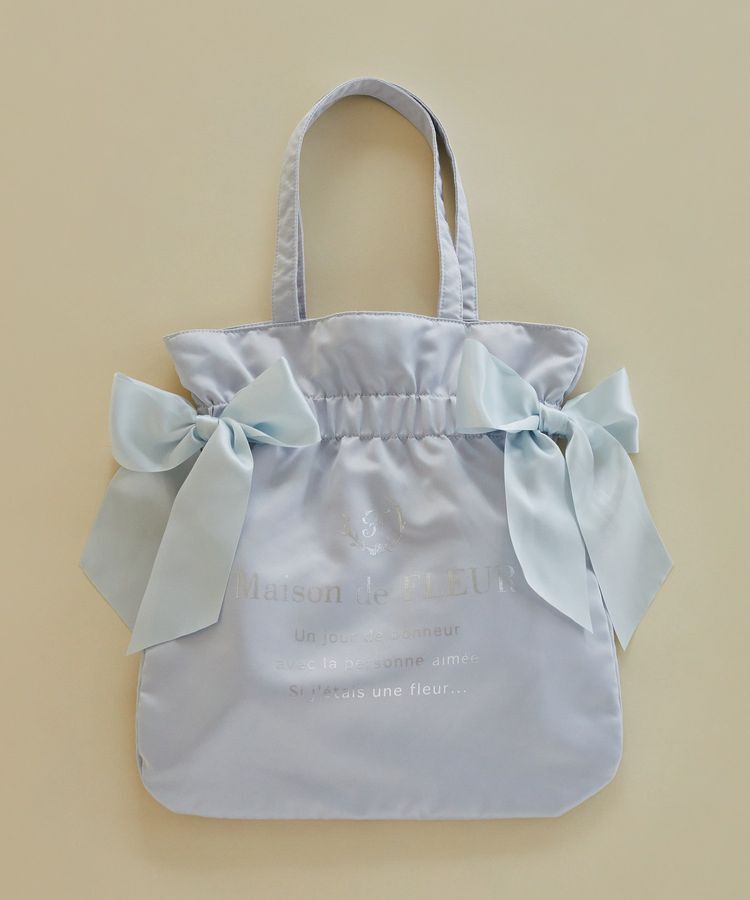 Maison de FLEUR「ダブルリボンギャザートートバッグ」|トートバッグ|