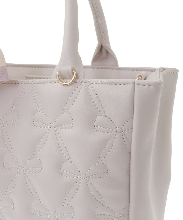 Maison de FLEUR「スカーフ付きリボンキルティング2Wayトート」|トートバッグ|