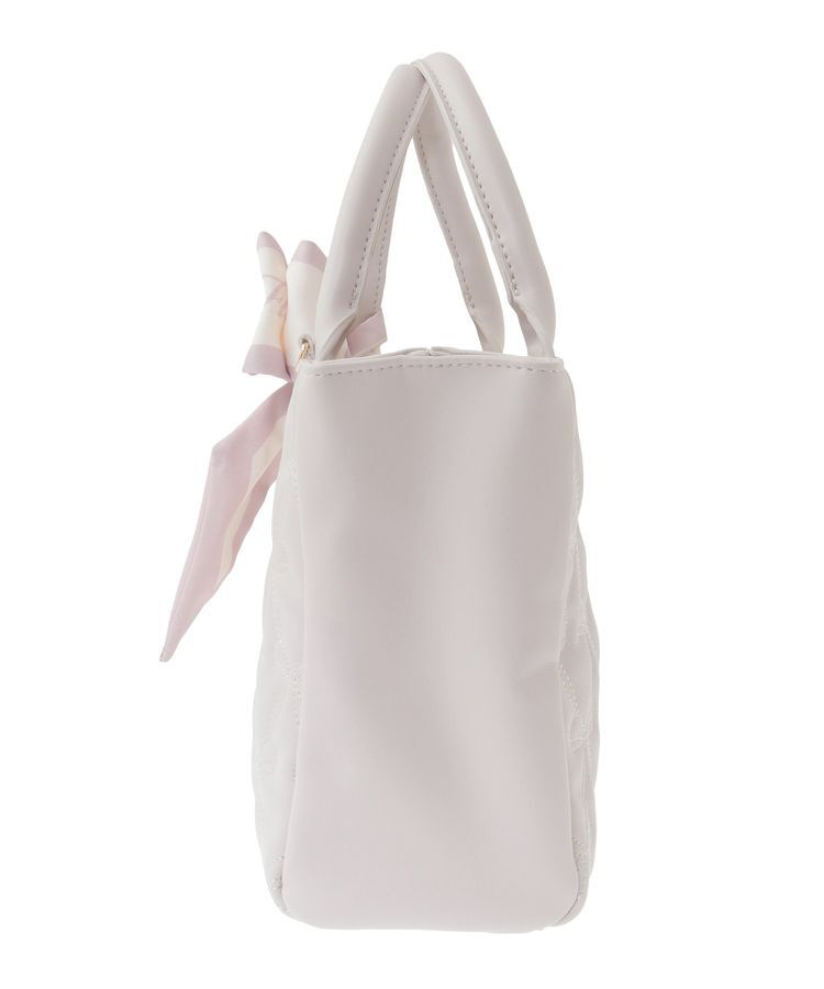 Maison de FLEUR「スカーフ付きリボンキルティング2Wayトート」|トートバッグ|