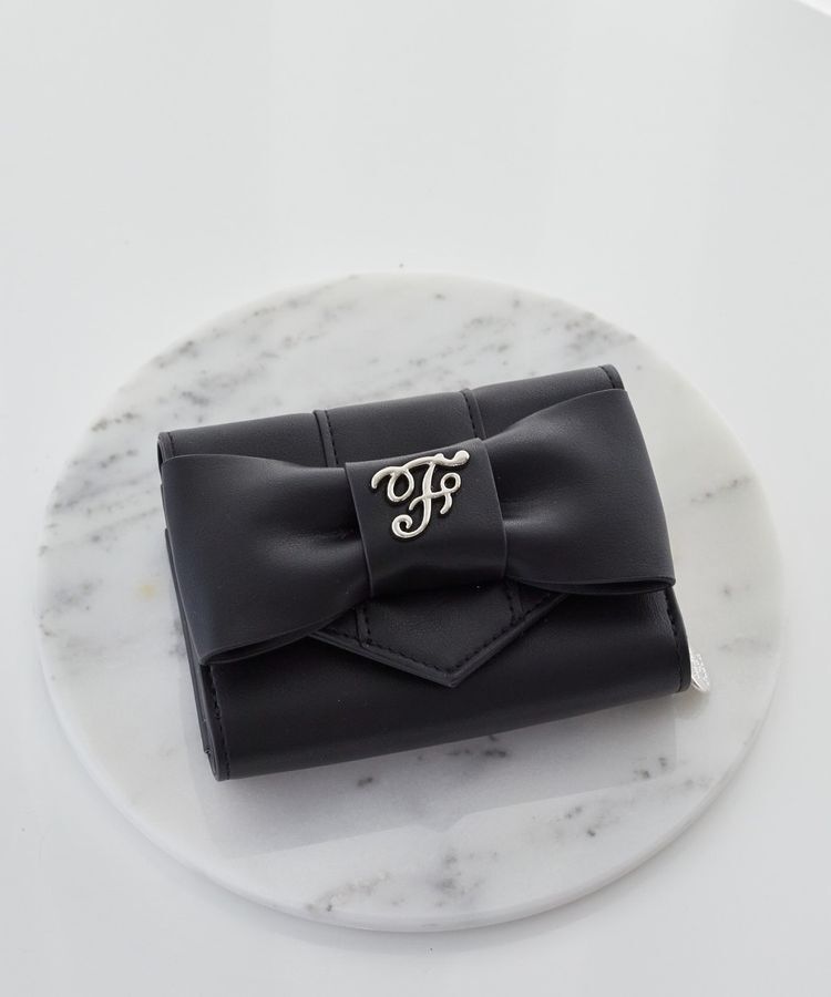 Maison de FLEUR「ベルトリボンミニウォレット」|財布|ブラック