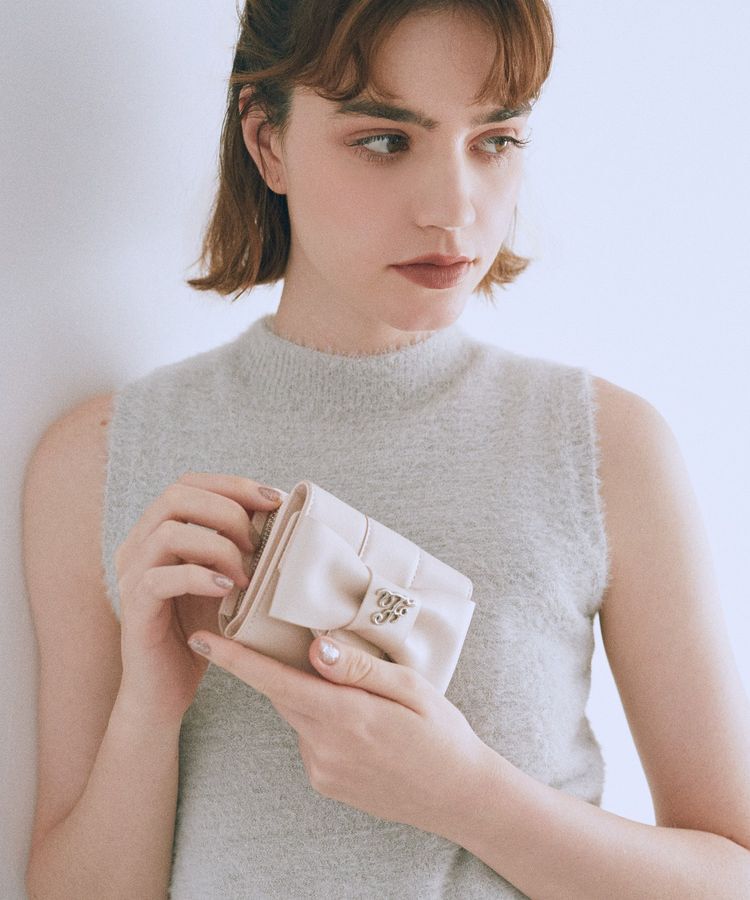 Maison de FLEUR「ベルトリボンミニウォレット」|財布|ピンク