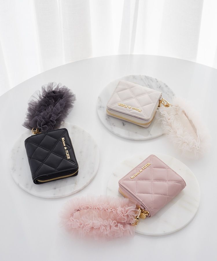 Maison de FLEUR「チュールストラップウォレット」|財布|