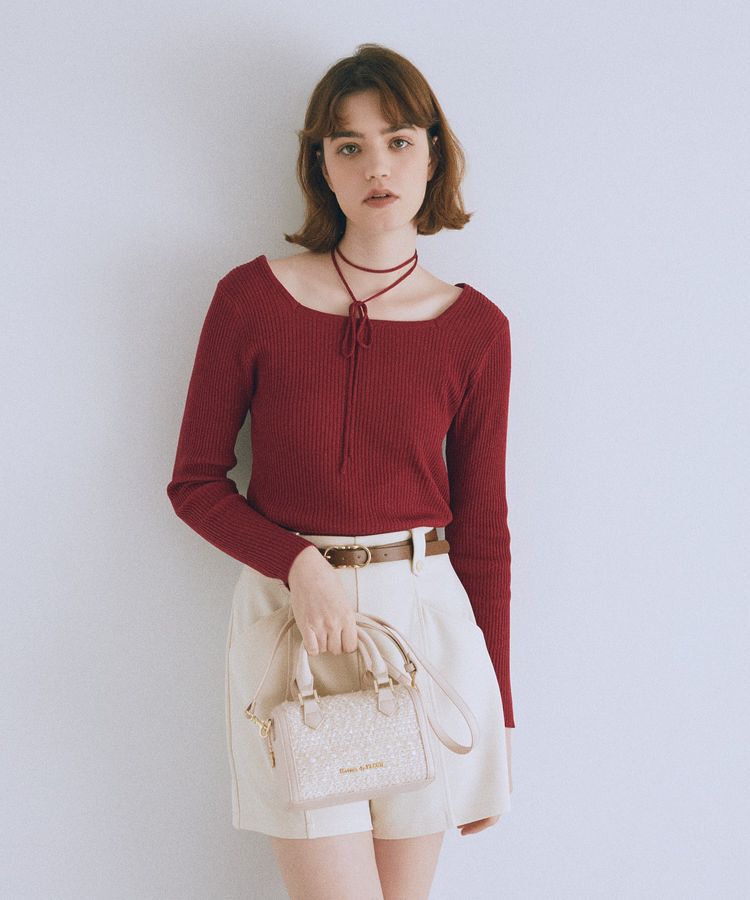 Maison de FLEUR「LINTONツイード2Wayミニボストンバッグ」|ハンドバッグ|