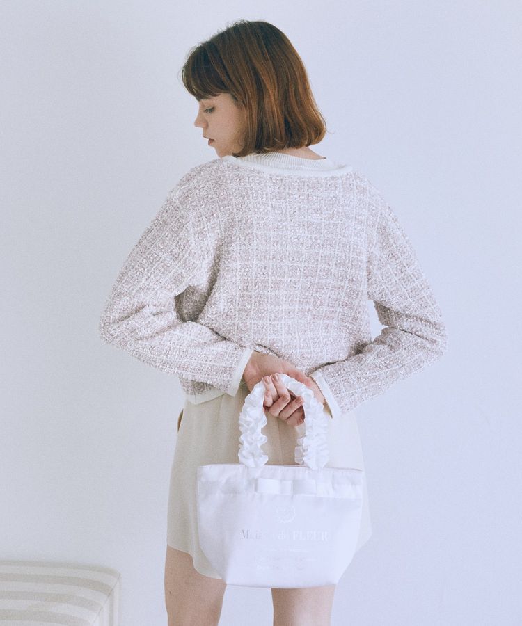 Maison de FLEUR「ブランドロゴフリルハンドルトートSバッグ」|トートバッグ|ライトピンク