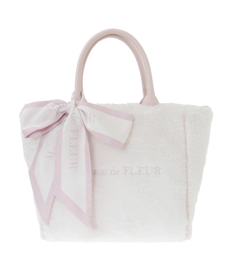 Maison de FLEUR「スカーフ付きボア2WayMトートバッグ」|トートバッグ|