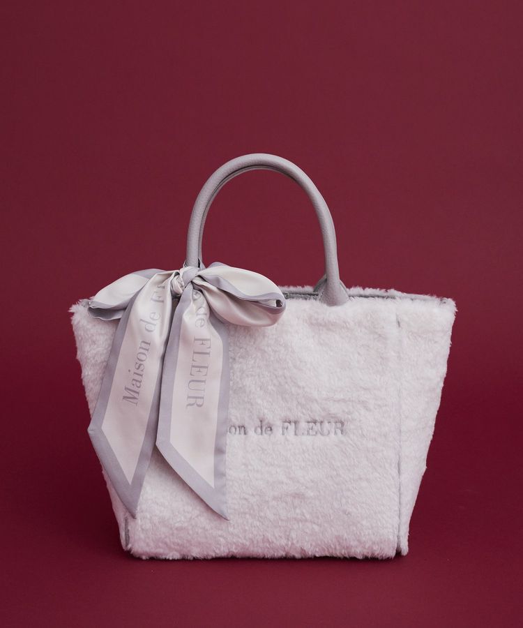 Maison de FLEUR「スカーフ付きボア2WayMトートバッグ」|トートバッグ|
