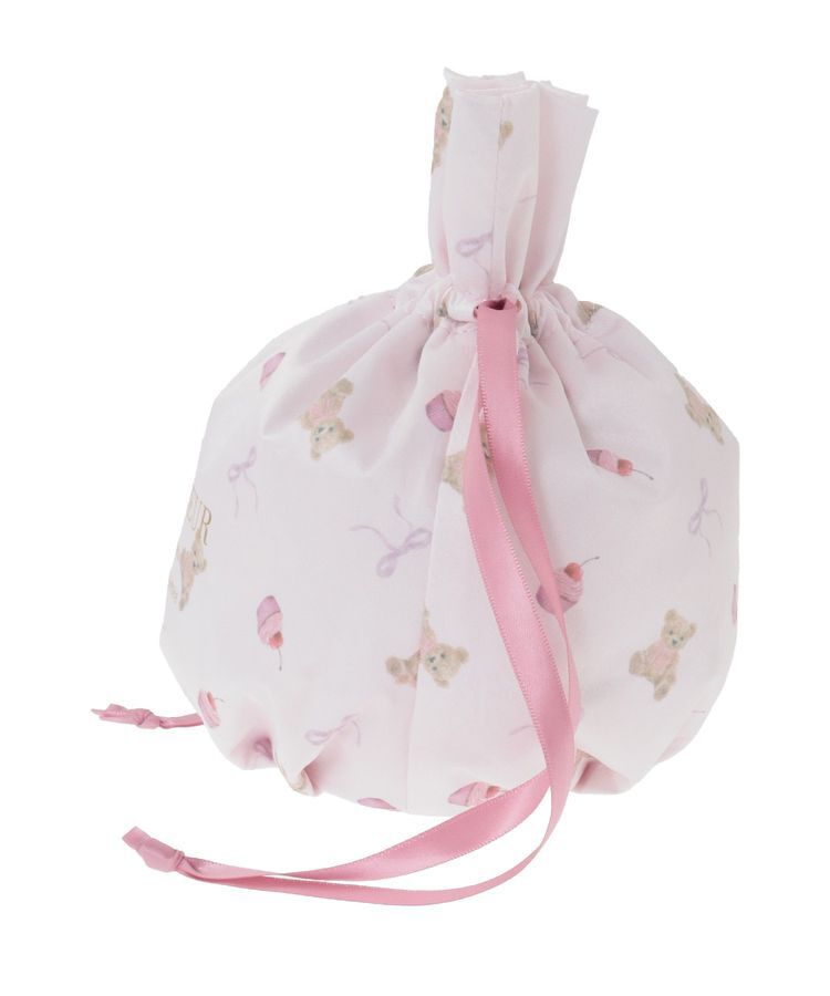 Maison de FLEUR「ベア総柄巾着ポーチ」|ポーチ|