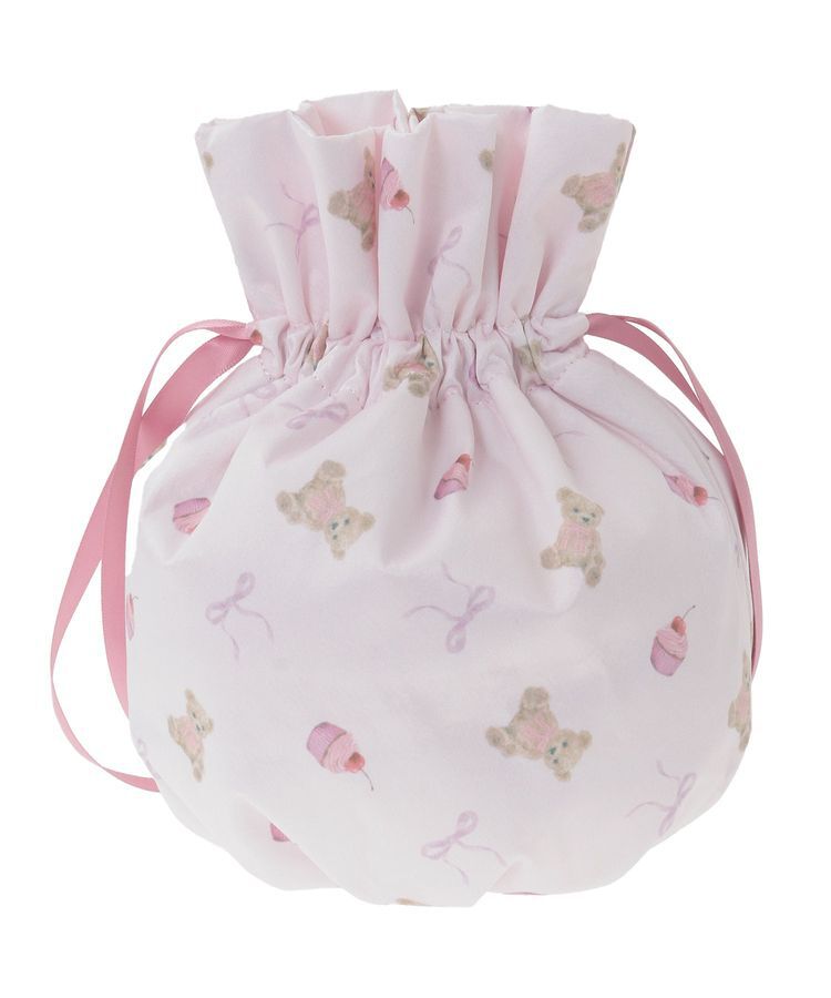 Maison de FLEUR「ベア総柄巾着ポーチ」|ポーチ|