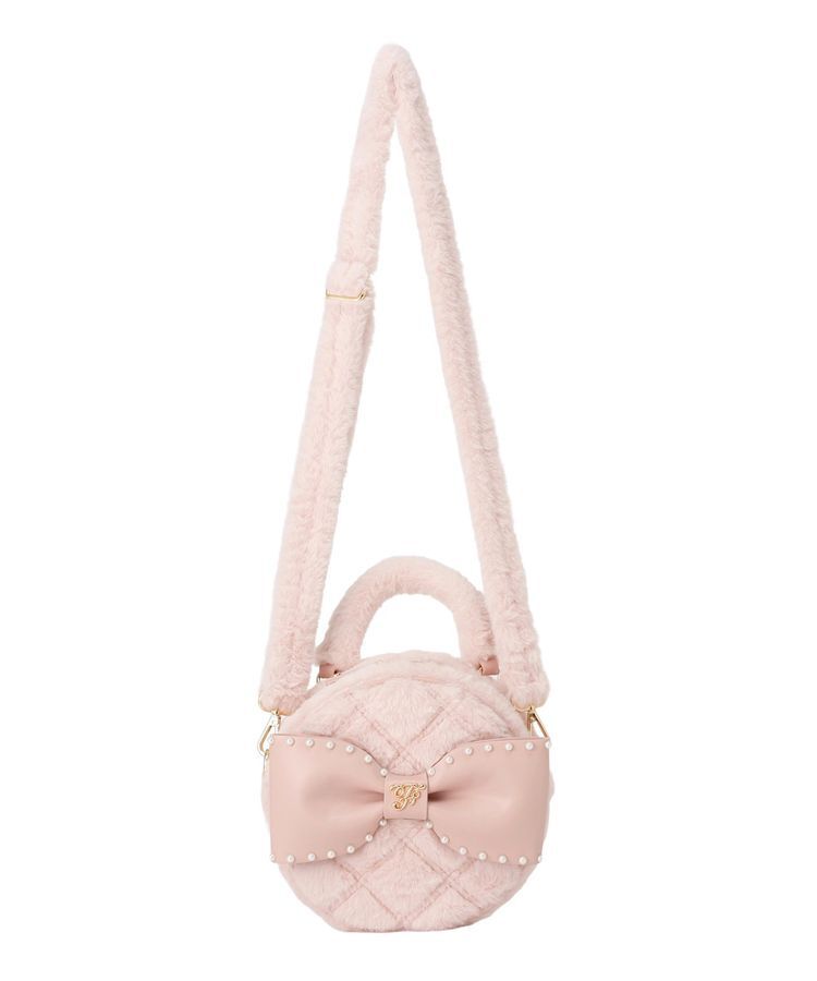 Maison de FLEUR「フェイクファーパールリボンラウンドバッグ」|ハンドバッグ|