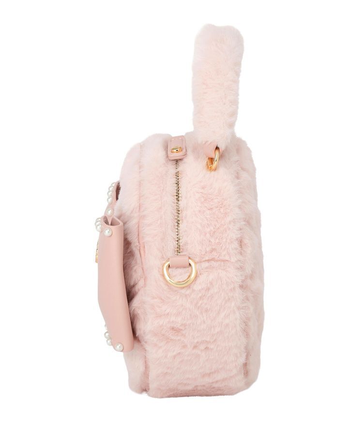 Maison de FLEUR「フェイクファーパールリボンラウンドバッグ」|ハンドバッグ|