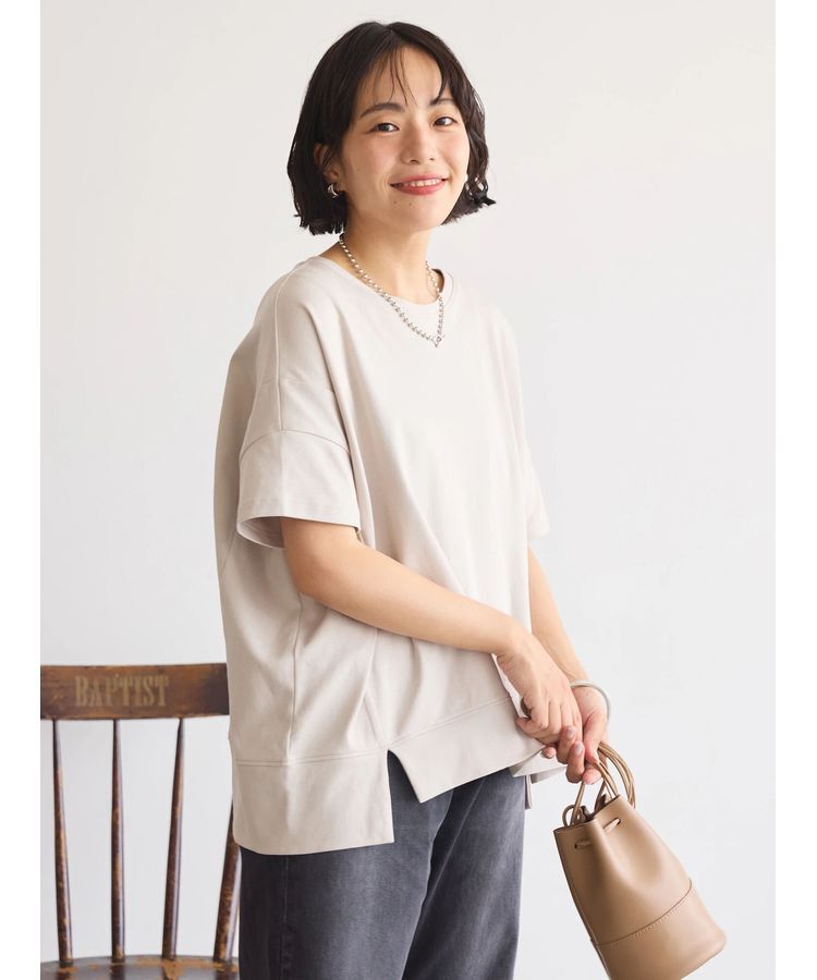 AMERICAN HOLIC「接触冷感裾切り替えカットプルオーバー」|Tシャツ・カットソー|