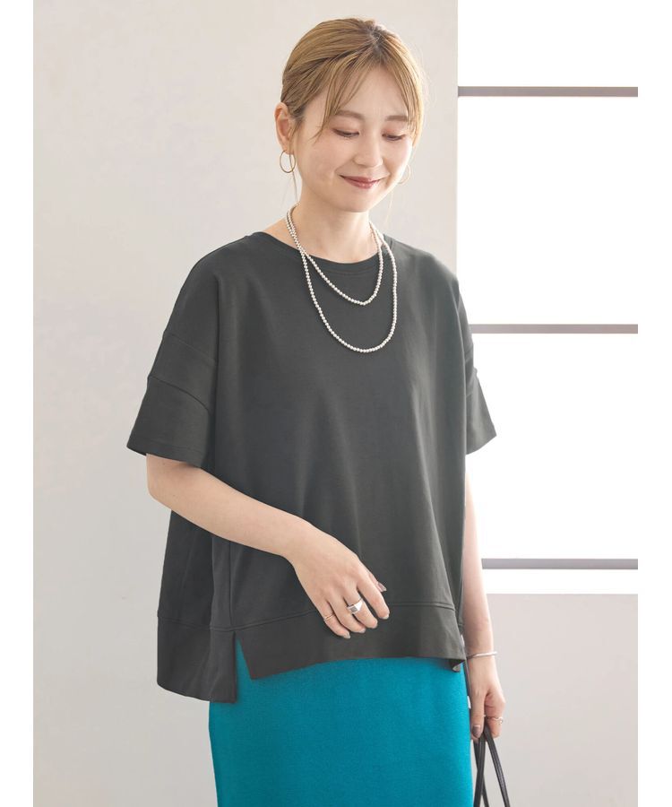 AMERICAN HOLIC「接触冷感裾切り替えカットプルオーバー」|Tシャツ・カットソー|