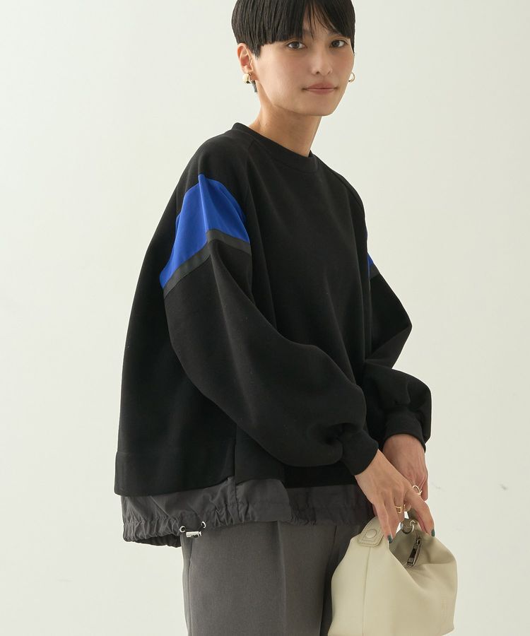 AMERICAN HOLIC「ドロストライン切替ポンチプルオーバー」|スウェット・ジャージ|Black