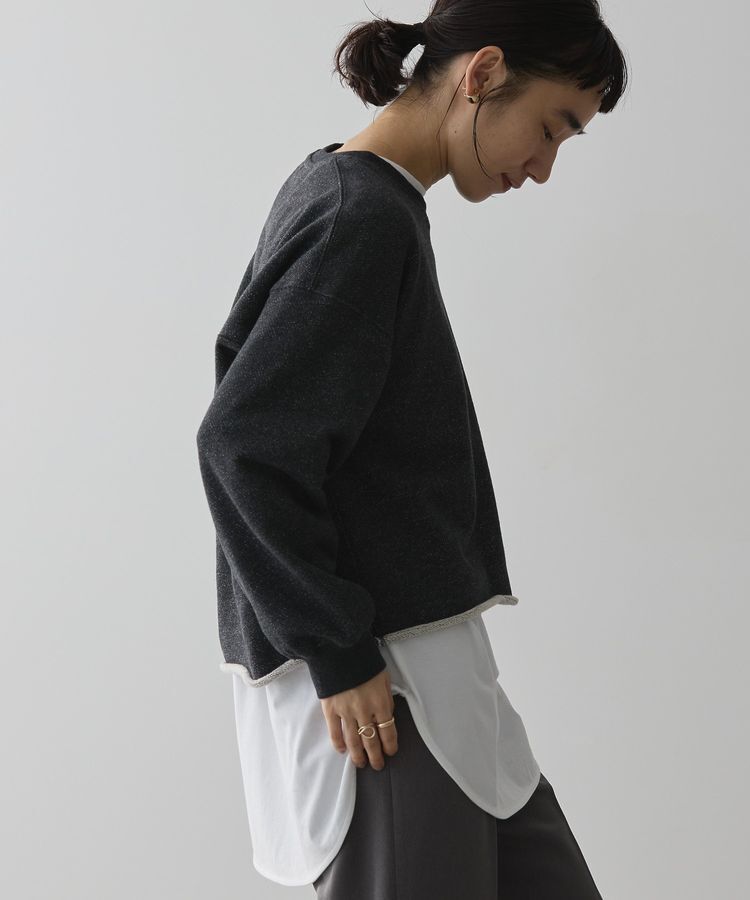 AMERICAN HOLIC「ラメ裏毛ショートスウェット」|スウェット・ジャージ|