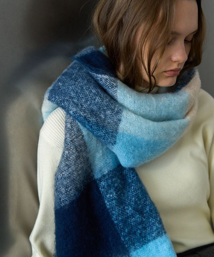 AMERICAN HOLIC「シャギーチェックBIGマフラー」|マフラー|