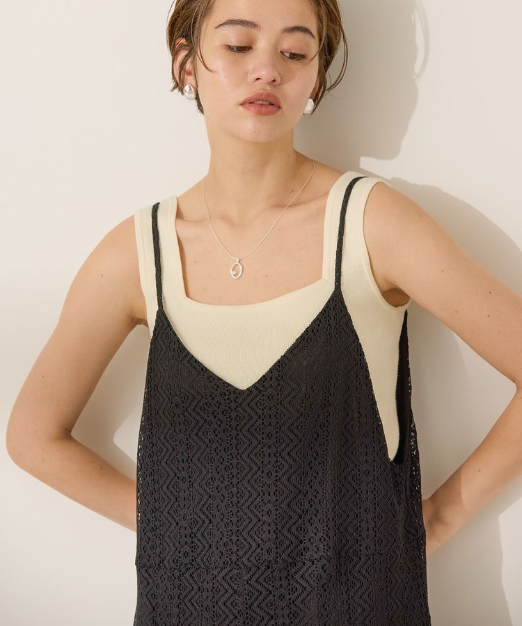 AMERICAN HOLIC「レースキャミサロペット【WEB限定カラー有り】」|オールインワン|