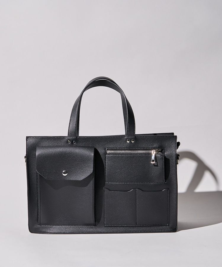 AMERICAN HOLIC「マルチポケットスクエアA４ショルダートートバッグ」|その他|Black
