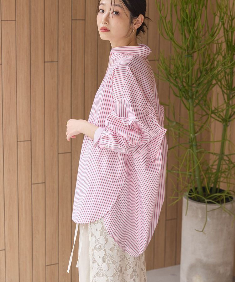 AMERICAN HOLIC「イージーケア配色ポイントロングシャツ/チュニック」|シャツ・ブラウス|