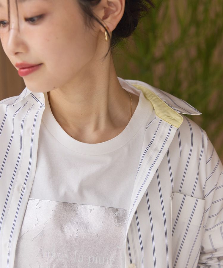 AMERICAN HOLIC「イージーケア配色ポイントロングシャツ/チュニック」|シャツ・ブラウス|