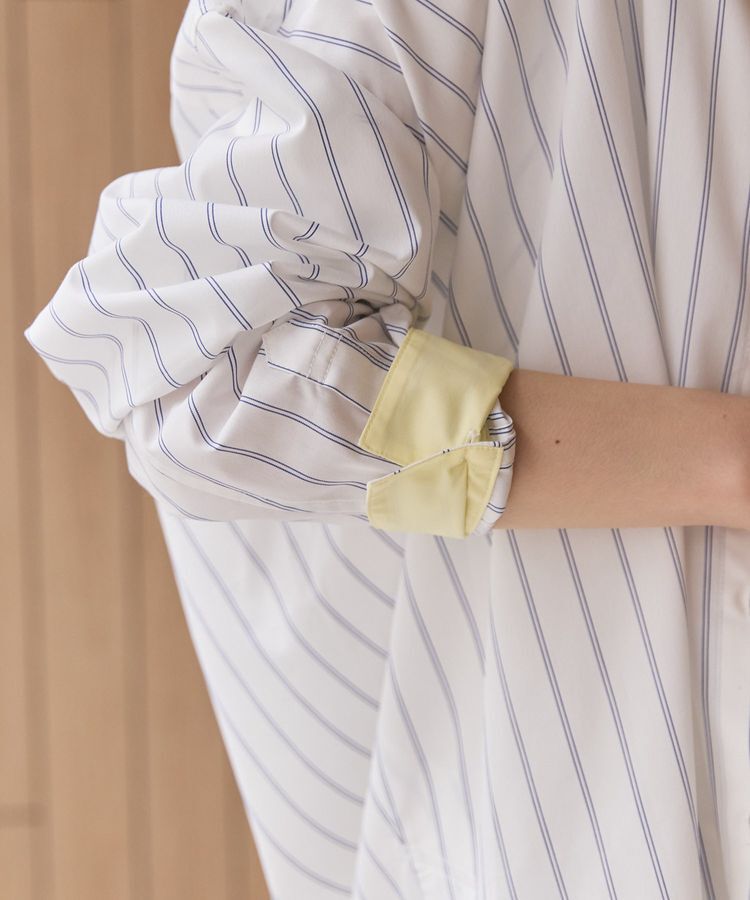 AMERICAN HOLIC「イージーケア配色ポイントロングシャツ/チュニック」|シャツ・ブラウス|