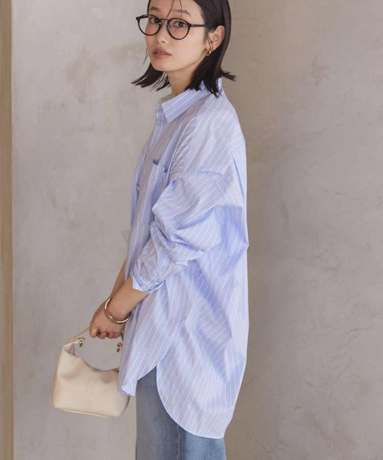 AMERICAN HOLIC「イージーケア配色ポイントロングシャツ/チュニック」|シャツ・ブラウス|