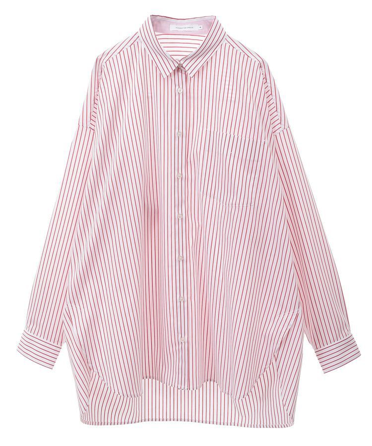 AMERICAN HOLIC「イージーケア配色ポイントロングシャツ/チュニック」|シャツ・ブラウス|