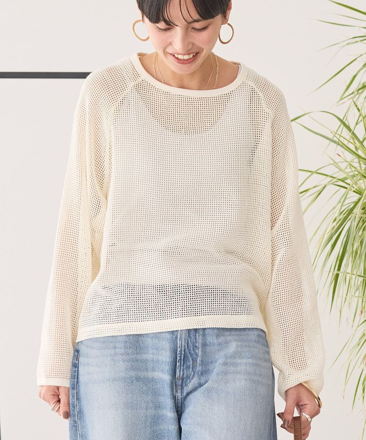 AMERICAN HOLIC「メッシュ長袖Tシャツ」|Tシャツ・カットソー|Ivory