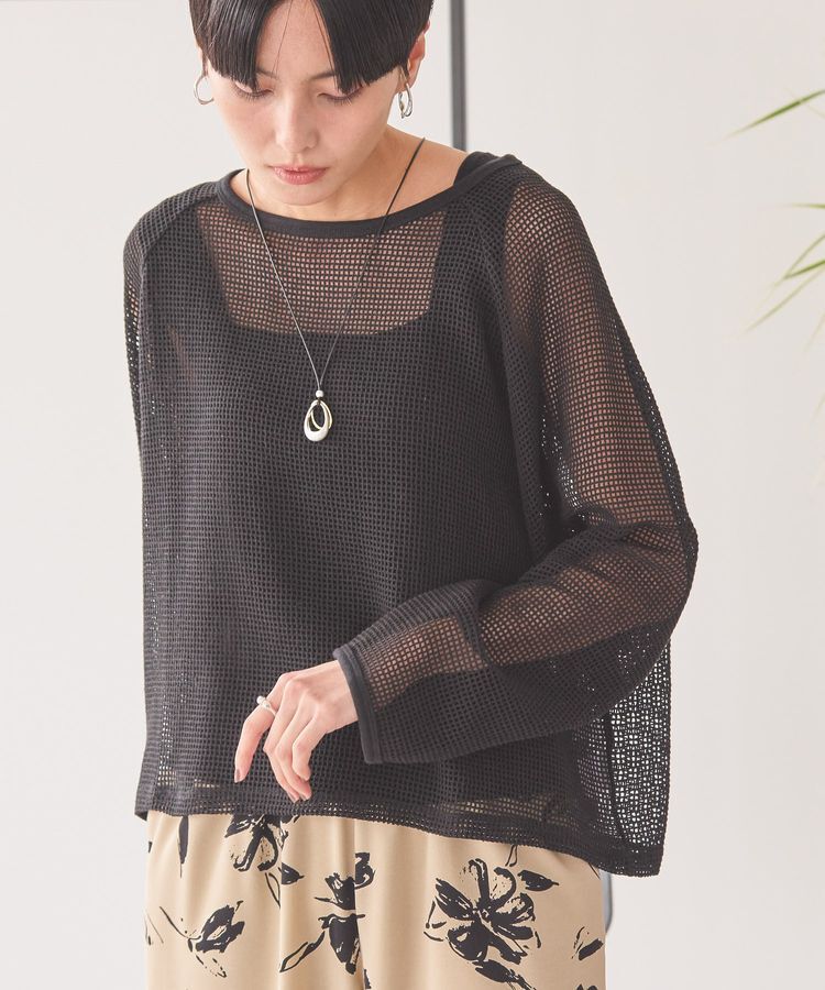 AMERICAN HOLIC「メッシュ長袖Tシャツ」|Tシャツ・カットソー|Black