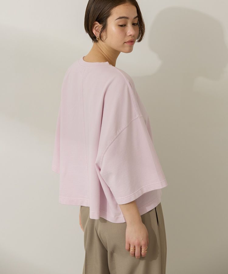 AMERICAN HOLIC「ピグメント加工ミニ裏毛半袖プルオーバー」|Tシャツ・カットソー|