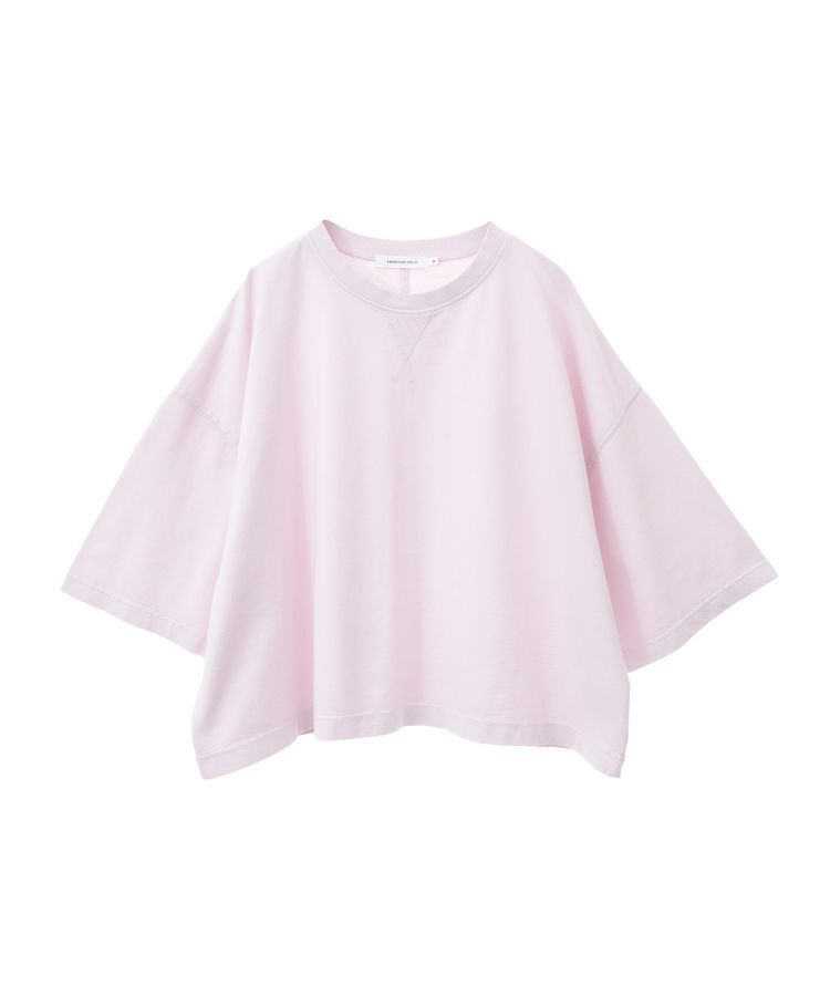 AMERICAN HOLIC「ピグメント加工ミニ裏毛半袖プルオーバー」|Tシャツ・カットソー|