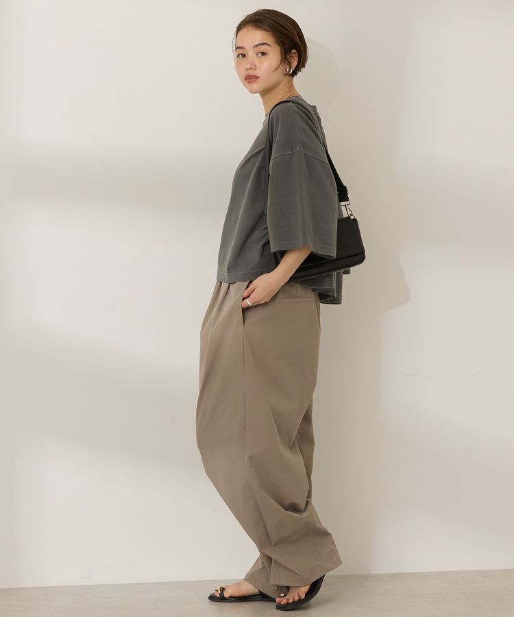 AMERICAN HOLIC「ピグメント加工ミニ裏毛半袖プルオーバー」|Tシャツ・カットソー|