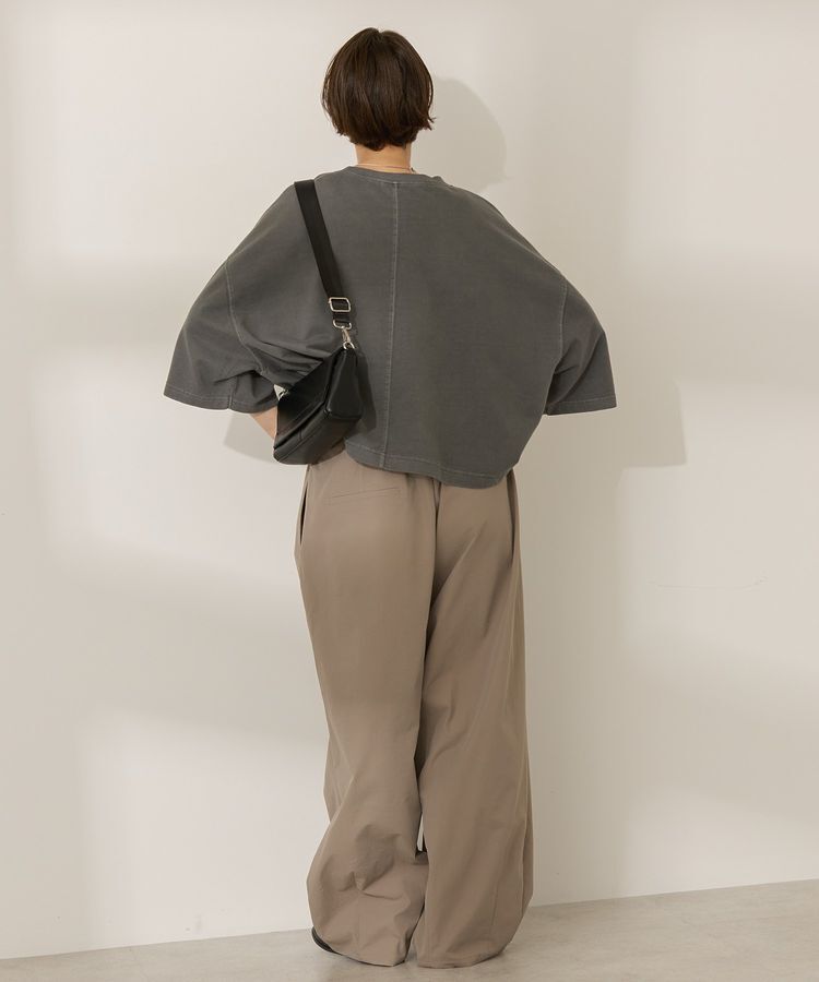 AMERICAN HOLIC「ピグメント加工ミニ裏毛半袖プルオーバー」|Tシャツ・カットソー|