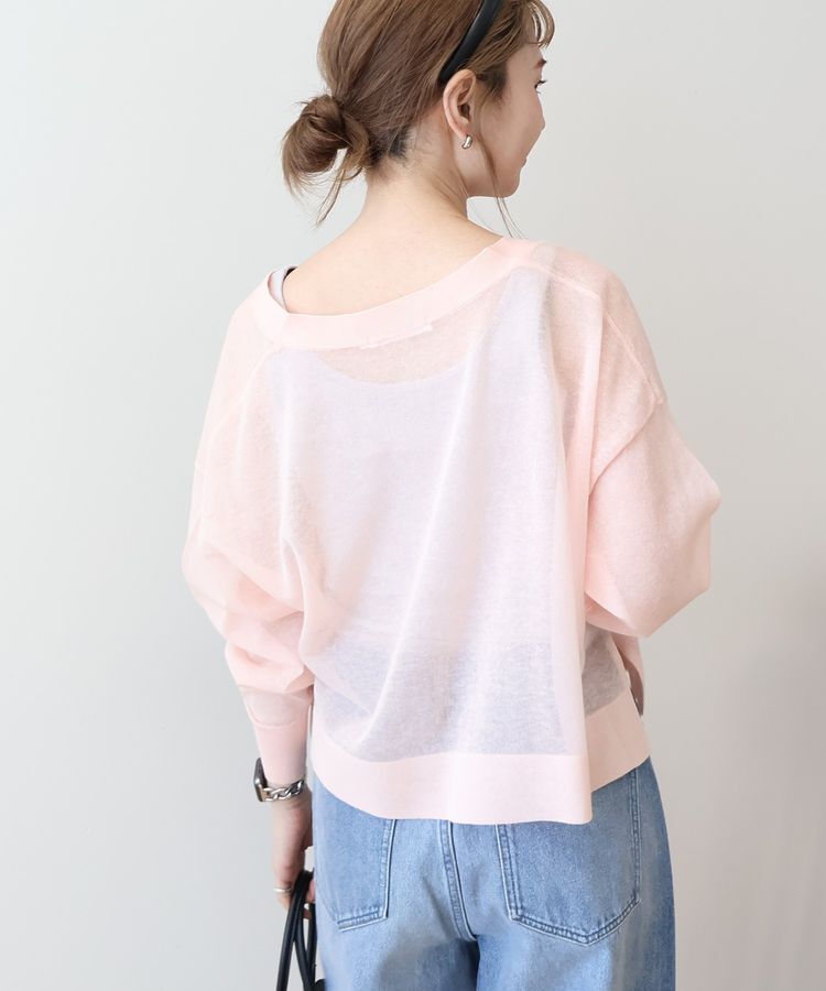 AMERICAN HOLIC「ウォッシャブルショート丈シアーカーディガン」|カーディガン|