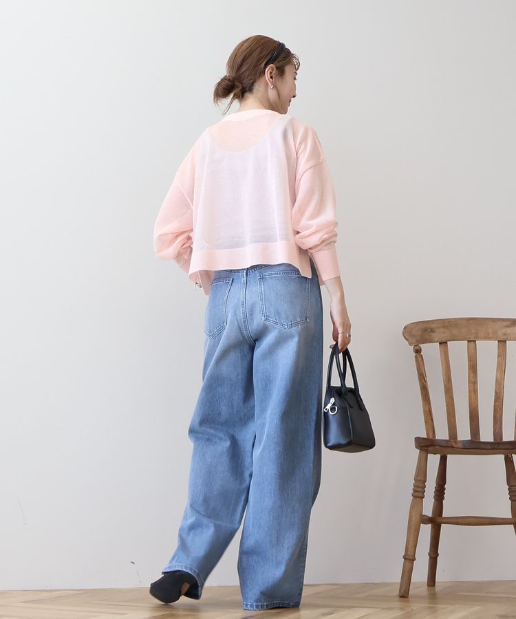 AMERICAN HOLIC「ウォッシャブルショート丈シアーカーディガン」|カーディガン|