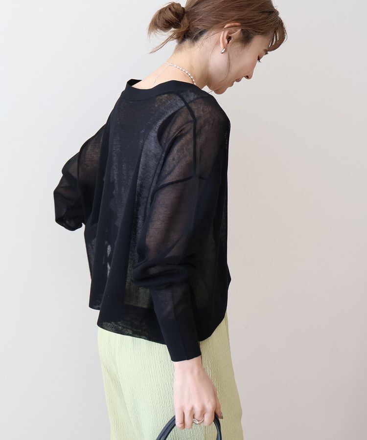 AMERICAN HOLIC「ウォッシャブルショート丈シアーカーディガン」|カーディガン|