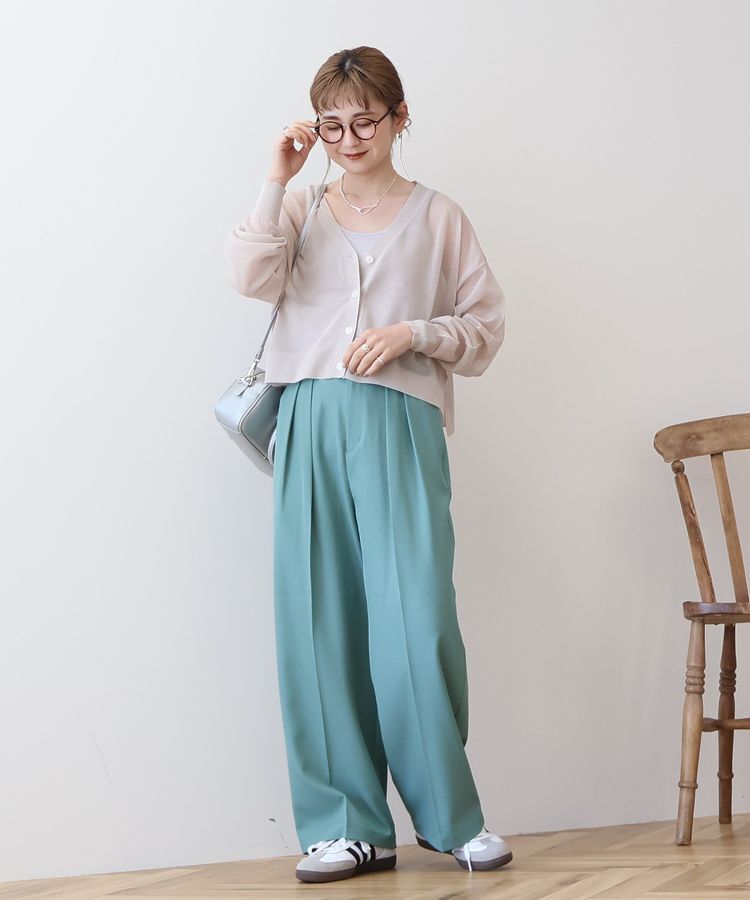 AMERICAN HOLIC「ウォッシャブルショート丈シアーカーディガン」|カーディガン|