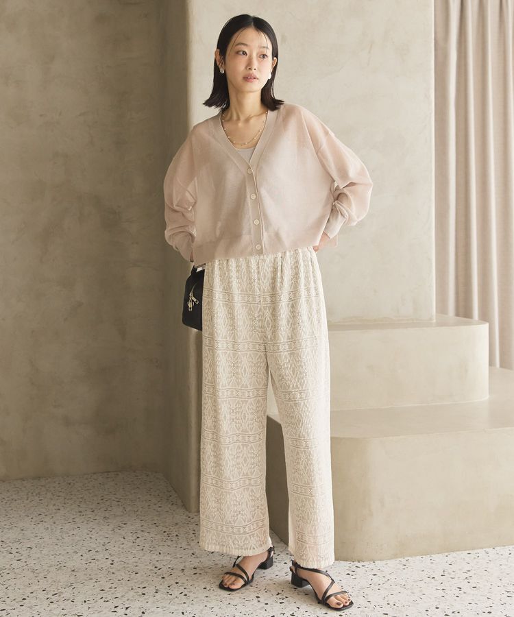 AMERICAN HOLIC「ウォッシャブルショート丈シアーカーディガン」|カーディガン|