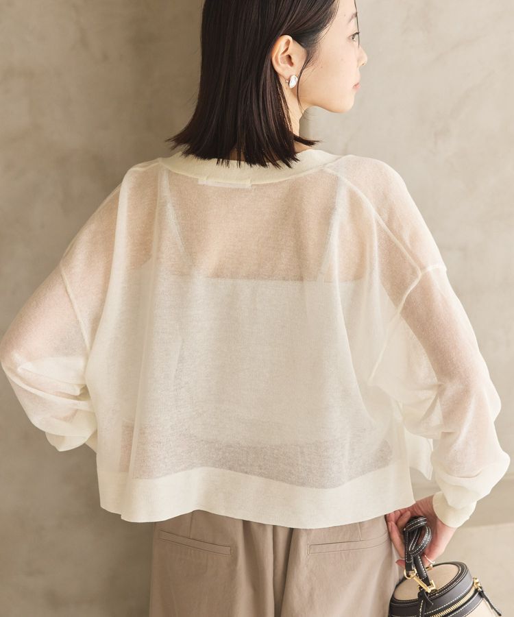 AMERICAN HOLIC「ウォッシャブルショート丈シアーカーディガン」|カーディガン|