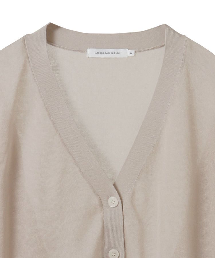 AMERICAN HOLIC「ウォッシャブルショート丈シアーカーディガン」|カーディガン|