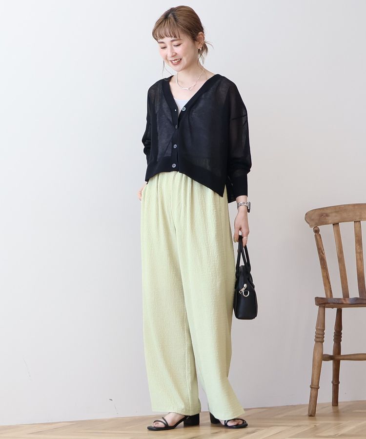 AMERICAN HOLIC「ウォッシャブルショート丈シアーカーディガン」|カーディガン|