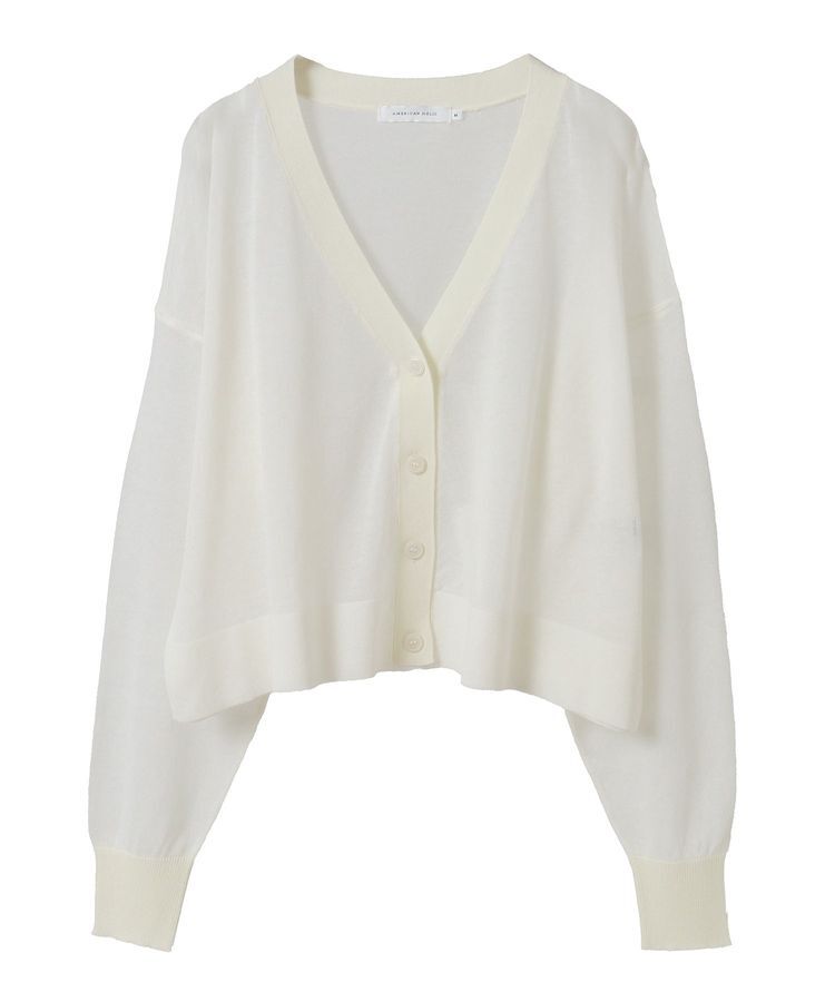 AMERICAN HOLIC「ウォッシャブルショート丈シアーカーディガン」|カーディガン|