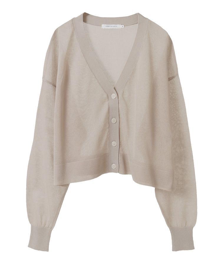 AMERICAN HOLIC「ウォッシャブルショート丈シアーカーディガン」|カーディガン|