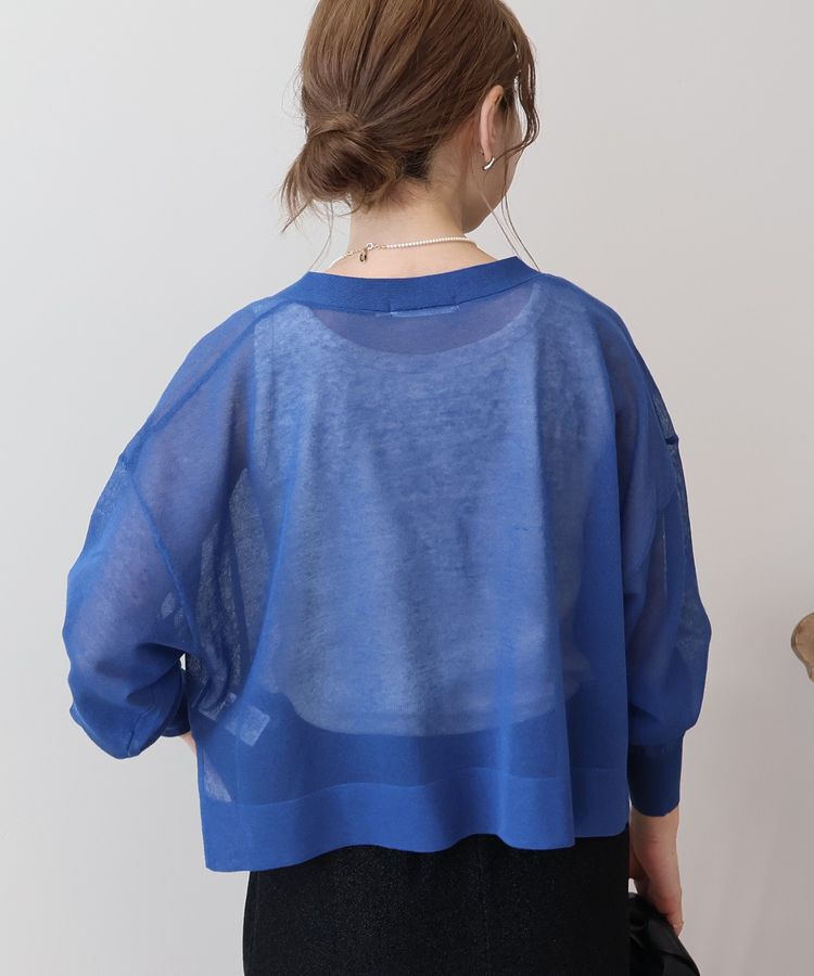 AMERICAN HOLIC「ウォッシャブルショート丈シアーカーディガン」|カーディガン|