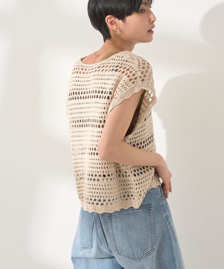 AMERICAN HOLIC「レーシーニットベスト」|ベスト・ジレ|