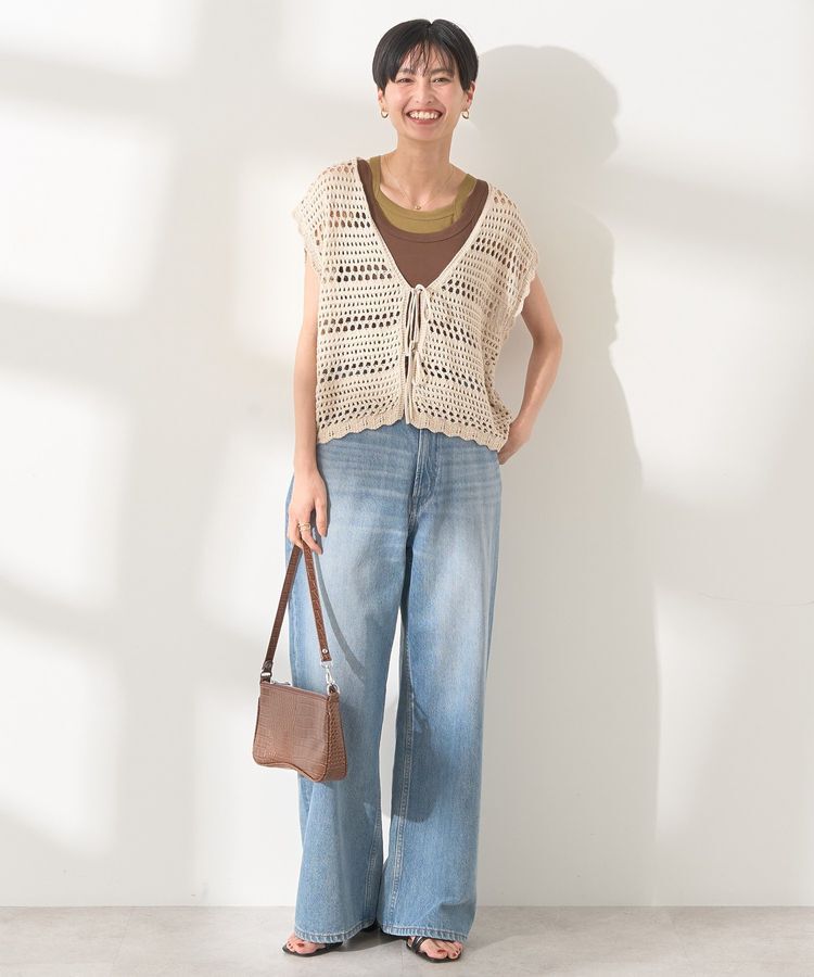 AMERICAN HOLIC「レーシーニットベスト」|ベスト・ジレ|