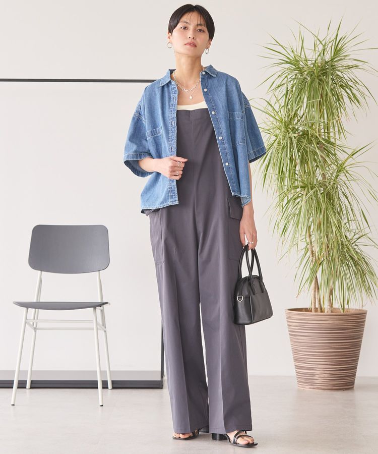 AMERICAN HOLIC「Wポケットデニムショートシャツ」|シャツ・ブラウス|