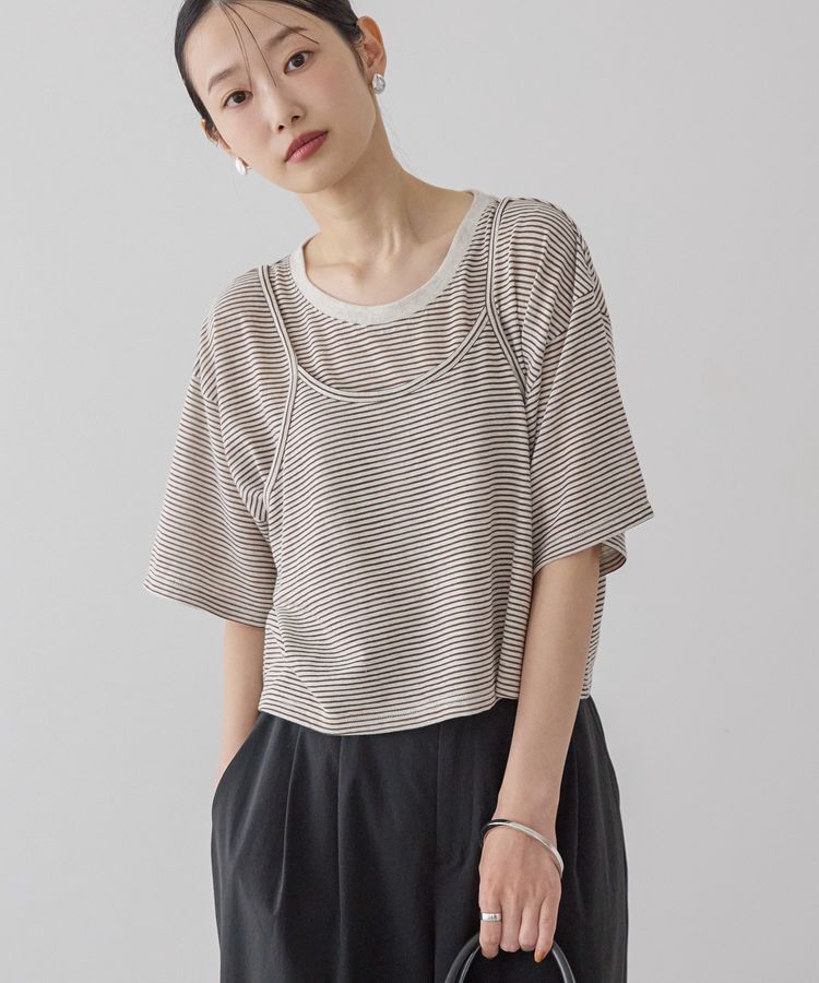 AMERICAN HOLIC「【2点セット】キャミレイヤードTシャツ」|Tシャツ・カットソー|