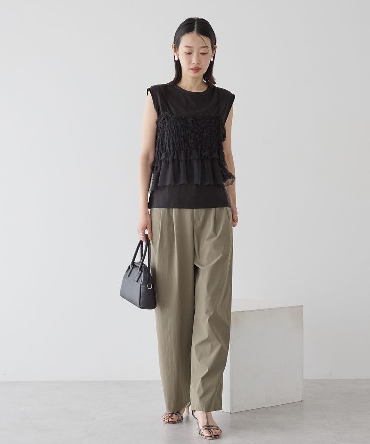 AMERICAN HOLIC「【2点セット】チュールキャミ+ノースリーブT」|Tシャツ・カットソー|