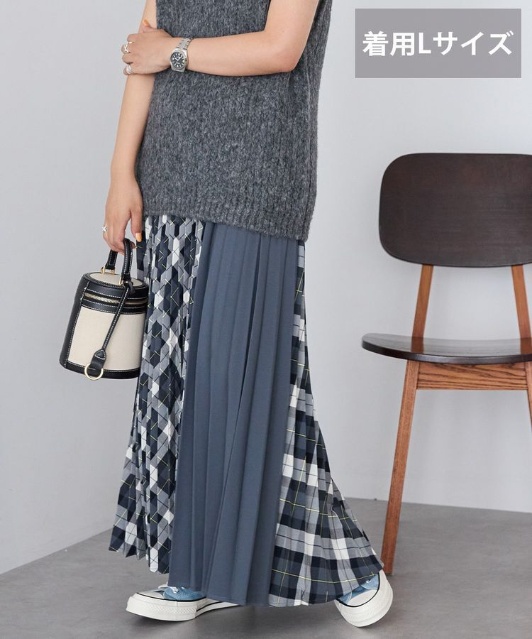 AMERICAN HOLIC「【選べる丈】アソートチェックプリーツスカート」|フレア|Gray